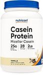 Nutricost Casein Protein Powder 2lb Vanilla - Micellar Casein, Gluten Free, Non-GMO