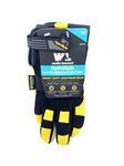 Men's Goat Skin Leather Palm Work Gloves, Water-Resistant HydraHyde, Medium (Wells Lamont 3227) (Large)