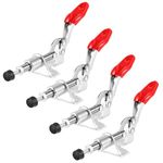 Pack of 4 Toggle Clamp Push Pull Action Hand Tool Horizontal Tensioner Non-Slip Vertical Clamp Quick Release Tool for Machine Operation, Carpentry, Welding