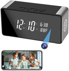 JOOKACE Hidden Camera Clock - Ultra 4K HD Wireless Indoor Camera for Home Security - Mini Nanny Cam with Night Vision, Smart Motion Detection, Remote Live Stream