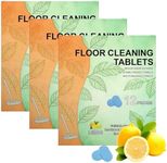 36 Pcs Floor Cleaner Tablets Hard Floors Deep Cleaning Solution for mopping, all purpose Dissolvable Cleaning pods for Tile, Vinyl, Hardwood, Compatible with Robot Mops & Wet/Dry Vacuums, Lemon Scent
