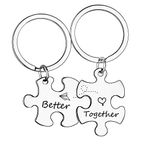 MADHAHEFU Couple Keyrings Boyfriend Girlfriend Gift Husband Keychain Valentine Day Gift Love Puzzle Jewellery (Better Together)