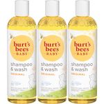 Burt's Bees Baby Bee Shampoo and Wash Tear Free 12 Ounce Bottles (Pack of 3)