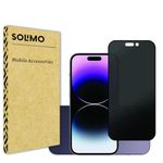 Amazon Brand - Solimo Privacy Tempered Glass Screen Protector for iPhone 14 Pro Max (6.7 inches) | Edge to Edge Coverage | Easy Installation Kit | Anti-Spy