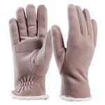 Isotoner Women's Stretch Fleece Gloves with Microlux Lining and Smart Touch Technology Cold Weather, Light Pink-Recycled and Smartdri, One Size