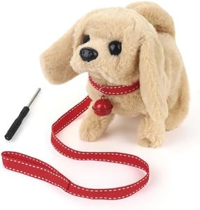 Fivtsme Cane Giocattolo, Cane Giocattolo Che Cammina E Abbaia, Cagnolino Con Guinzaglio Giocattolo, Giocattolo Cane Interattivo, Cagnolino Giocattolo per Bambini Bambino 3 4 5 6 Anni (A)