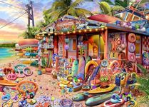 HUADADA Jigsaw Puzzles 1000 Pieces for Adults | Beach Shop | 1000 Piece Puzzle Educational Games Home Decoration Puzzle.