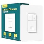 Single Pole Smart Dimmer Switch, TREATLIFE 2.4Ghz WiFi Light Switch Compatible with Alexa and Google Home, Remote Control, Neutral Wire Needed, Schedule, FCC Listed (1 Pack)