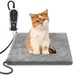 RC SLL Pet Heating pad,Cat Heating Pad Upgraded Adjustable Dog Heated Bed Cat Warming Pad Indoor, Electric Heat Pad for Dogs and Cats with Chew Resistant Steel Cord（Letter,45 * 45cm）