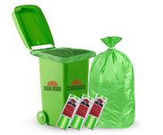 SHALIMAR Plastic Premium Garbage Bags 42 X 48 Inches (Jumbo Xl) 30 Count(3 Rolls) Dustbin Bag/Trash Bag (Green)