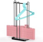 PAPAGIFTREE Hanger Organizer Stacker, Storage Rack Caddy Portable Holder Stand for Laundry Room Organization, Black