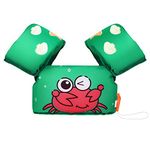 MoKo Swim Arm Band for Kids 20-50lbs, Toddler Swim Vest Cute Cartoon Swimming Wings Pool Floats Sleeve Children Water Sports Learning Swim Training Equipment, Green}