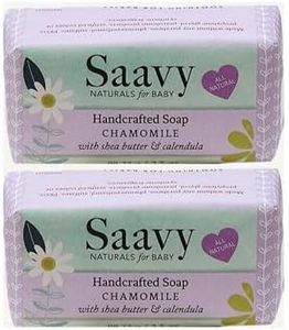 Saavy Naturals 2 PACK Baby Chamomile 3.5 oz Baby Bar Soap | Organic Skin Care for Infant Bath Time with Shea Butter & Moringa | Baby Shower Gifts |