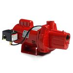 Red Lion RJS-100-PREM 1 HP, 23 GPM, 115/230 Volt, Premium Cast Iron Shallow Well Jet Pump, Red, 602208