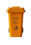 Fiable Cleantech Yellow Color Polyethylene Dustbin 100 Liter With Wheels & Lid | Outdoor Garbage Cans, Big Bin, Garbage Dustbin, HDPE Storage Bin for Home and Kitchen