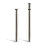 Toemics 2 Pcs Breakfast Bar Legs 710-1100mm Height Adjustable Table Leg Metal Kitchen Worktop Leg Furniture DIY Dining Table Legs with 60mm Diameter Nickel Brushed