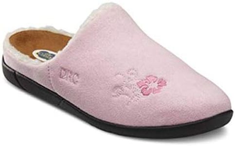 Dr.comfort Women's Cozy Therapeutic Slippers, Pink, 7 Wide