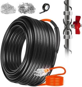 YKXJM 120FT Heating Cable for Metal and Plastic Home Pipes, Energy-efficient, Pipe Heat Tape for Water Pipes, Pipe Freeze Protection, Keeps Water Flowing at -40℉, 120V