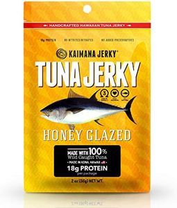 Kaimana Ahi Tuna Jerky Honey Glazed 2 Ounce - Soft and Tasty - Premium Fish Jerky Made in the USA. High in Omega 3's, All Natural and Wild Caught