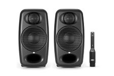 IK Multimedia iLoud Micro Monitor Pro - Pair - 2-Way bi-amped, highly portable, digitally controlled compact reference studio monitors. X-MONITOR. Incl. ARC calibration mic. Black.