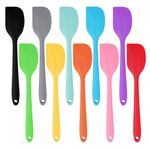 10 Pieces Silicone Spatula, 500°F Heat Resistant Non Stick Rubber Spatulas 8.3 Inch Mini Spatula Small Silicone Spatula with Stainless Steel Core for Cooking Baking and Stirring (10 Colors)