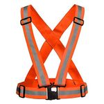 MINSALES� Reflective Jacket/Vest Belt for Construction, Traffic, Cycling,Night safety Ramp Vests High Visibility Reflective Vest Belt Strip for Men And Women (ORANGE)