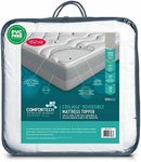 Tontine 182x203cm Reversible Coolmax Quilted Mattress Topper King Bed White