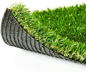 ZGR Premium Artificial Grass 3' x 5' Outdoor Rug, 1.38” Realistic Thick Turf for Garden, Yard, Fake Lawn, Dogs Synthetic Grass Mat, Non-Toxic, Rubber Backed with Drainage Holes, Customized Sizes