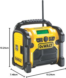 DEWALT XR Compact FM/DAB Site Radio – Portable, 24 x 24.5 cm, 2.8 kg