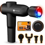 Flexnest German-Designed Turbo Massage Gun For Body Pain Relief Of Neck, Shoulder, Back, Foot For Men & Women Up to 1 Year Warranty ((Turbo Massage Gun with Head - Black))