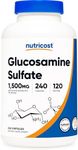 Nutricost Glucosamine Sulfate 750mg, 240 Capsules (1500mg Per Serving)