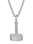 Marvel Men's Thor Hammer Mjolnir Stainless Steel Pendant Necklace, 22'' Chain Officially Licensed, Black, (N600501L-22)