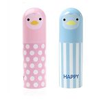 Phawta Plastic Portable Toothbrush Holder Cover Case Travel Accessories Storage Organizer Box, Round, Cute Duck Design, 20 x 6 x 6 cm, Multicolor (2)