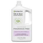 Heritage Park Silk & Wool Fragrance Free, Hypoallergenic, pH-Neutral Laundry Detergent - Dermatologist-tested, Sensitive Skin-Friendly, Enzyme-Free, Concentrated Up to 128 loads (64 fl oz)