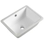 16 Inch Undermount Bathroom Sink Small Rectangle Undermount Sink White Ceramic Under Counter Bathroom Sink with Overflow (15.70"x11.69")