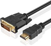 TNP High Speed HDMI to DVI Adapter Cable (50 Feet) - Bi-directional HDMI to DVI & DVI to HDMI Converter Male to Male Connector Wire Cord Supports HD Video 1080P HDTV