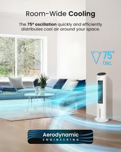 Pro Breeze OmniAir 5L 4-in-1 Evaporative Air Cooler & Tower Fan – Remote, Oscillating, Timer
