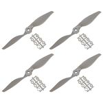 sourcing map 8x6 Propeller RC Propellers 2 Vane Blades Props Grey with Adapter Rings for Electric Airplane Aircraft, Pack of 4