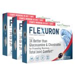 Flexuron Joint Formula by Purity Products - 3X Better Than Glucosamine and Chondroitin - Starts Working in just 7 Days - Krill Oil, Low Molecular Weight Hyaluronic Acid, Astaxanthin - 30 Count (3)