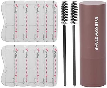 Eyebrow Stamp Stencil Kit, Waterproof Brow Stamp Shaping Kit Symmetrical Quick for Makeup(Light Brown)