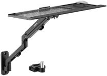 Mount-It! Keyboard Mount for Wall or Pole Mounting, Keyboard and Mouse Stand, Tray with Full Motion Swivel, Spring Arm, Easy Adjustments Tilt and Extension