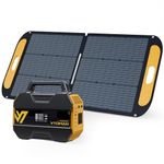 VTOMAN FlashSpeed 300 Portable Power Station 300W (600W Peak) - 230Wh Solar Generator Bundle with 1 * 110W Solar Panel, LiFePO4 Battery, 3000 Cycles, 100W Type-C, 6 Outlets for Camping, RV, Fishing