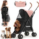 Kenyone Dog Stroller for Small Dogs, Lightweight Pet Stroller for Small Dogs, Premium Portable Compact Travel Dog Stroller for Small and Medium Cats, Dogs, Puppy