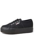 Superga Womens 2790 Canvas Low-Top Sneakers Black 9 Medium (B,M)