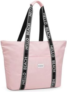 G4Free Sac fourre-tout de plage imperméable à l'eau sac à bandoulière sac de plage grand sac de sport sac de courses pour femme, Rose, 2E+1 x 24 x 8 cm