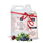 Rubz Berry Blush Brightening Body Wash Refill Pack 5L | Liquid Soap | Shower Gel | with Refillable 500 ml Plastic Bottle | Best for Hotel, Spa, Salon, Joint Family | SLS Free | Paraben Free