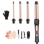 3 in 1 Hair Curling Wand Iron Set Conical Curling Iron Set Include 0.35-0.75inch, 0.75-1inch, 0.75-1.25inch Large Curling Wand Interchangeable Ceramic Barrel Hair Curler Set for Short & Long Hair