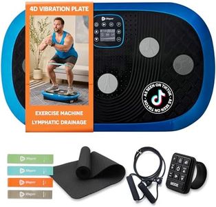 LifePro Rumblex Plus 4D Vibration Plate Exercise Machine - Triple Motor Oscillation, Linear, Pulsation + 3D/4D Motion Vibration Platform/Whole Body Vibration Machine for Weight Loss & Shaping. (Blue)