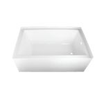 Kingston Brass VTAP603622R Aqua Eden 60-Inch Acrylic Alcove Tub with Right Hand Drain Hole, 60 inch (L) x 36 inch (W) x 21-5/8 (D), White