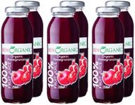 BenOrganic Pomegranate Juice (6 x 250ml) Glass Bottles, Organic Juices, Sugar and Additives Free - Not from Concentrate